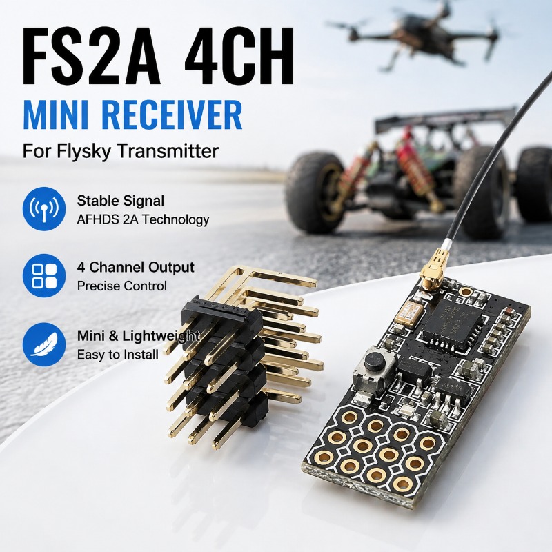 FS FS2A-4CH 4-Kanal-PWM-Empfän – Rc Hobby & Maskinservice I Eskilstuna Bewertung und Preis